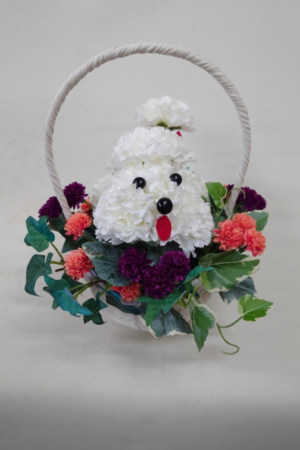 可愛い造花のプードル